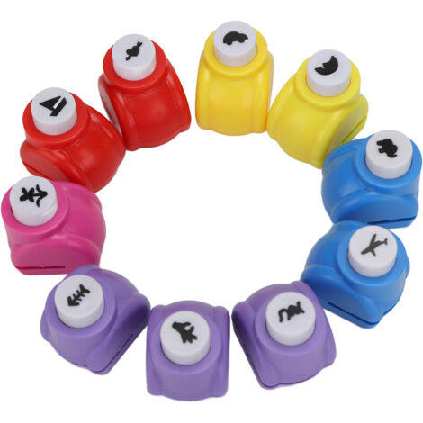 10 Pièces Mini Poinçons Créatifs pour Scrapbooking, Décoration Ongle et DIY Artisanal