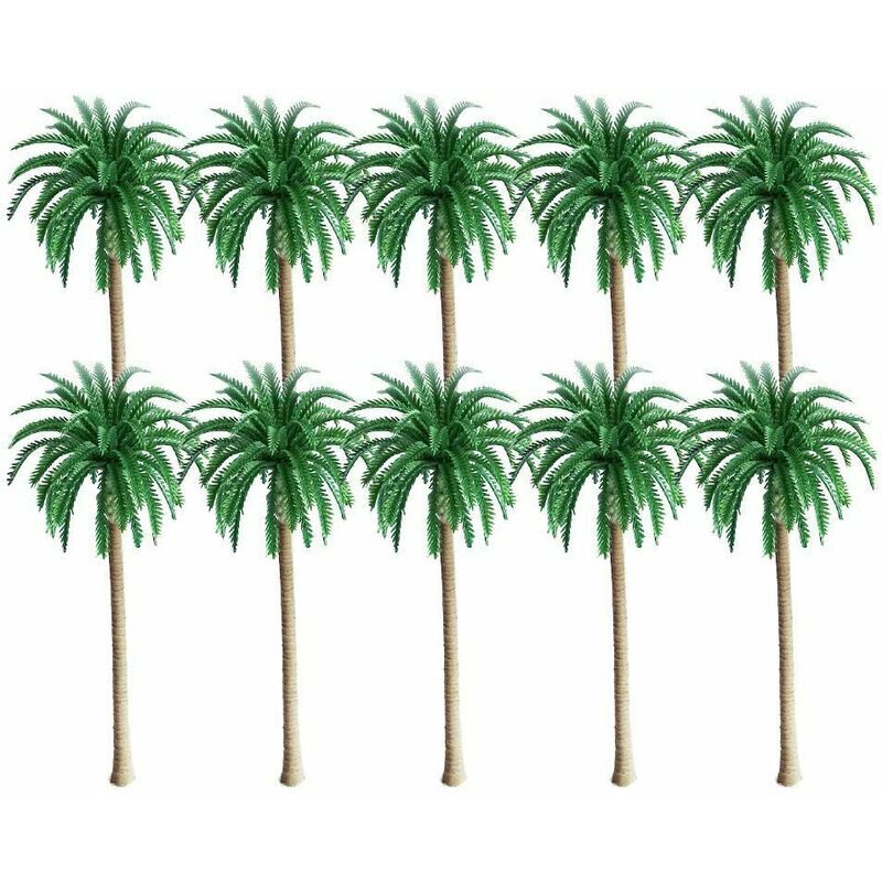 10 Pièces Modèle Cocotier Palmier Arbre du Modèle de Paysage, Un paysage verdoyant paysage modèle Palm arbres Scenery, Cocotier Palmier Miniature