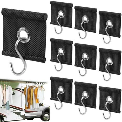 10 pièces œillets de passepoil pour rail de store de 5/6 mm, 7/8 mm, Crochets D'Auvent de Camping, Crochet Auvent Accessoires