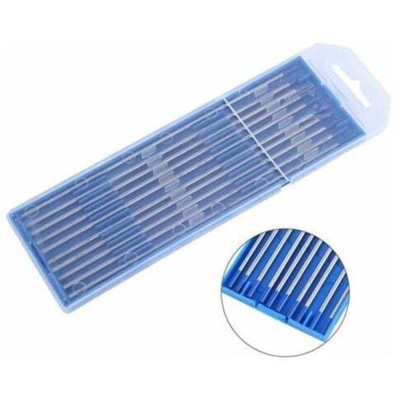 10 pieces of welding tungsten electrodes. Blue lanthanum electrode tip 1.0/1.6/2.4 mm. High-quality welding tungsten electrode rod 2% lanthanum (2.4