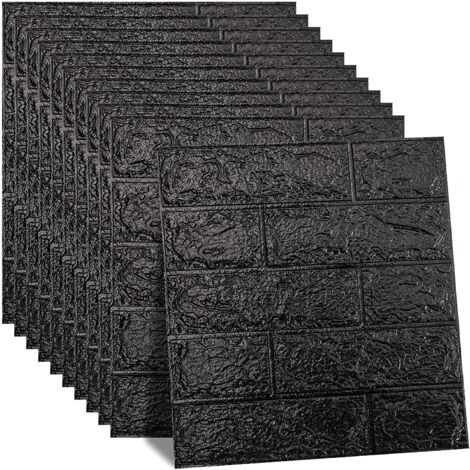 Ersandy – Papier peint brique 3D autocollant – Effet tridimensionnel – Dimensions 35x38,5 cm – Étanche et résistant à l'humidité – Pour décoration intérieure