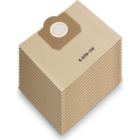 10 Pièces Papierfilterbeutel pour Karcher 6.959-130.0, WD3 Critères de Sachets Sachets pour WD3 1629 MV 3 Premium A2201/2204/2504/2554/2251/2604 Staubsaugertüten Filtrants Paperbags