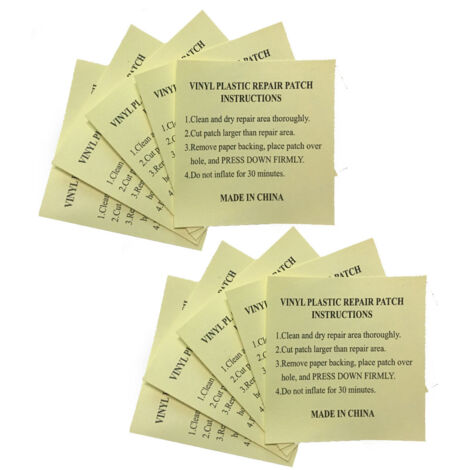 10 Pièces Patch Flottant pour Bateau Autocollant de Réparation Résistant pour Piscine Gonflable Anneau de Natation Plastique