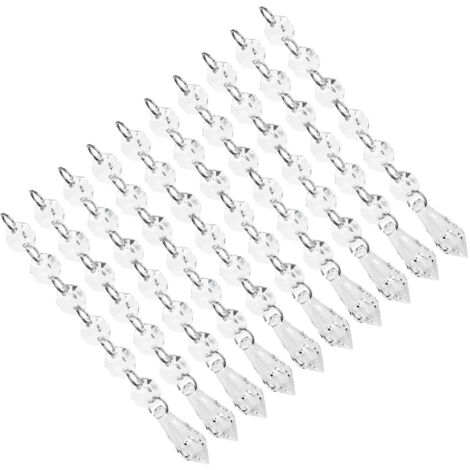 10 Pièces Pendentifs en Acrylique 15cm Forme Goutte pour Décorations Lustre Chambre Enfant Fête