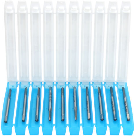 10 Pièces Perceuse à Taraud à Flûte Droite Outils de Quincaillerie de Machine de Fond en Acier Rapide M2 ​​W6542 pour Acier Inoxydable Fonte Malléable à Haute dureté, Plus