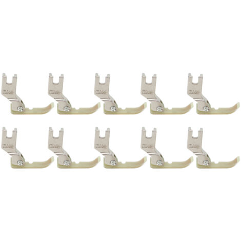 10 pièces Pied de Biche Industriel pour Machine à Coudre T36N, Acier Inoxydable et Plastique Portable 3x3x1cm