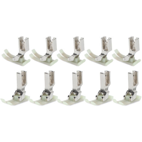 10 Pièces Pied Presseur Machine à Coudre Industrielle Plat Acier Inoxydable Accessoires Fournitures MT‑18
