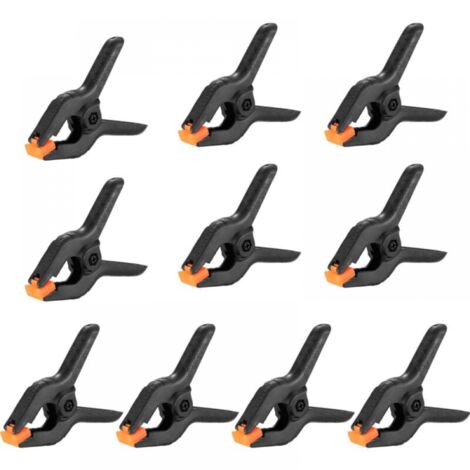 (10 Pièces )Pinces à Ressort-3 Pouces Pinces Clips Nylon-Pince de Serrage Serre-joint pour Travaux du Bois et Studio de Photographie