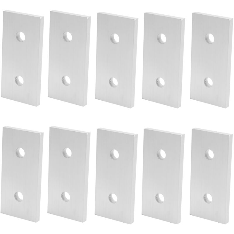 10 Pièces Plaques d'assemblage Perforée Plates, Fixation Droits Plats Plaques, Connecteurs Equerre Fixatio Plats(4040-2 trous 18x40mm)