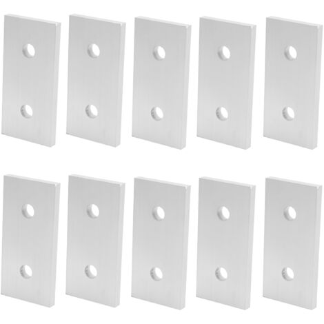 10 Pièces Plaques d'assemblage Perforée Plates, Fixation Droits Plats Plaques, Connecteurs Equerre Fixatio Plats(4040-2 trous 18x40mm)