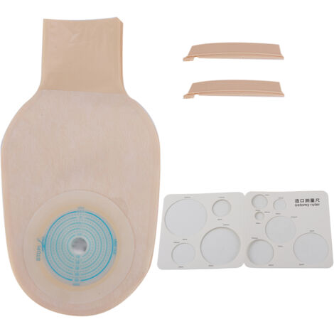 10 pièces Pochette de Colostomie Jetable Douce pour la Peau, Type Ouvert