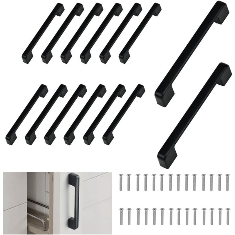 10 pcs Poignée de Meuble Poignées de Placard avec Vis pour Bureaux Tiroirs Armoires Placard - 192MM