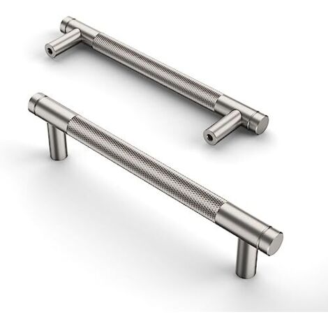 10 Pièces Poignee de Meuble Cuisine Argenté 128mm Poignées Meubles avec Vis, pour Bureaux, Tiroirs, Armoires, Placard