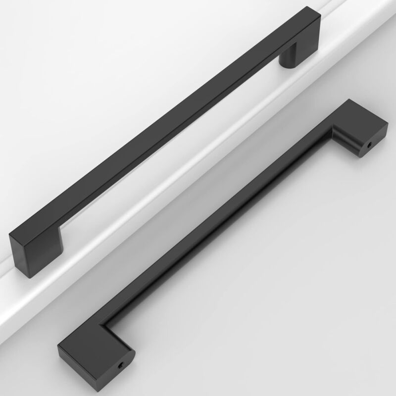 Choyclit - 10 Pièces Poignee de Meuble Cuisine Noir 192mm Alliage de zinc Poignées Meubles, Tiroirs, Poignées de meubles,Armoires, Placard