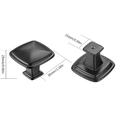 10 Pièces Poignee de Meuble Cuisine Noir, Tiroir de Poignée Porte, Bouton de Meubles Cuisine de Porte, Poignées de Meuble pour Placard Armoire Cuisi