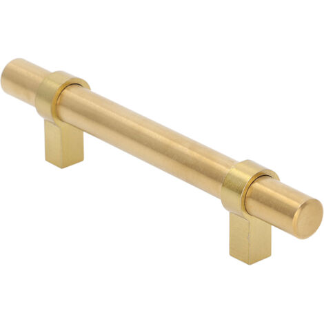 10 pièces Poignées de tiroir en acier inoxydable, barres de tirage creuses modernes pour cuisine, salle de bain, armoire, distance entre trous 96mm