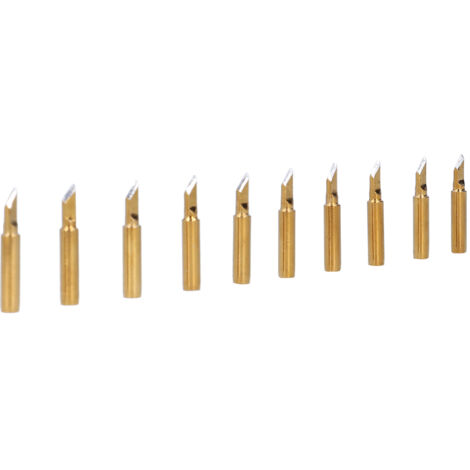 10 Pièces Pointes de Soudure Dorées, Accessoires de Remplacement pour Fer à Souder 60W900M-T-K