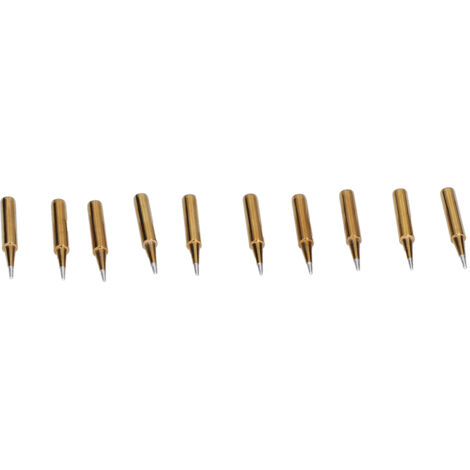10 Pièces Pointes de Soudure Dorées, Accessoires pour Fer à Souder 60W900M-T-B, Remplacement de Qualité