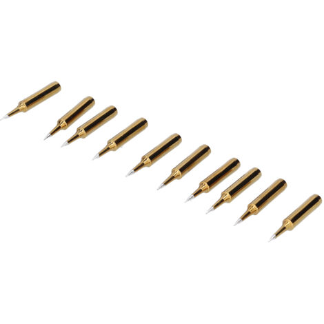 10 Pièces Pointes de Soudure en Or pour Fer à Souder 60W, Accessoires de Remplacement