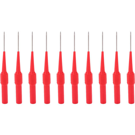 10 Pièces Pointes de Test 1mm sans Pénétration, Connecteurs Auto 4.0mm Jack Pin pour Câbles Électriques 26.010 Rouge