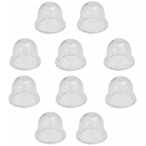 10 Pièces Pompe D'ampoule D'amorce Blanche, Poire D’amorçage, Pompes D'Amorçage Base Ampoule, D'amorçage Carburateur, Amorces de Carburateur Pompe, pour Tondeuse, Machine de Haie, Scie à Essence.