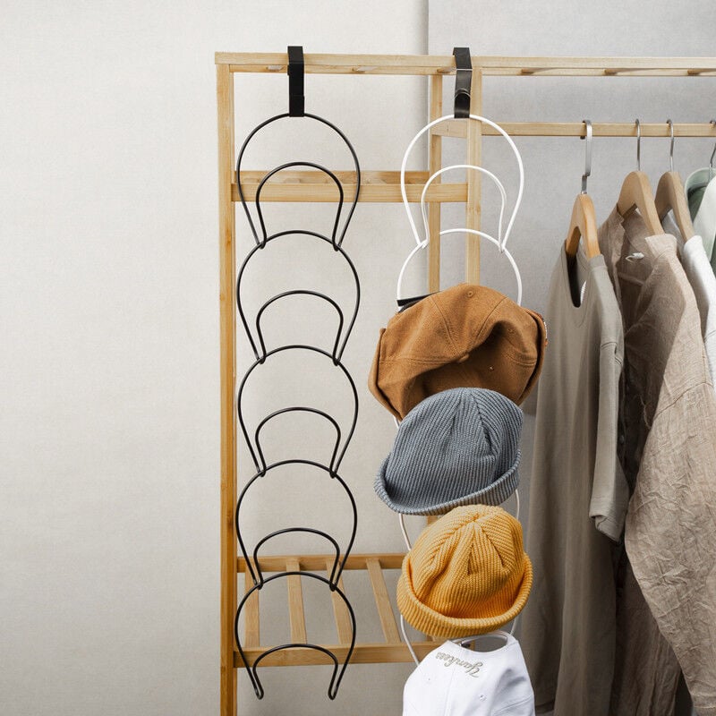 10 Pièces Porte Casquette,Organisateur de Support pour Casquette de Baseball Écharpes Sac à Main Placard Serviettes, Organisateur Métal Rack