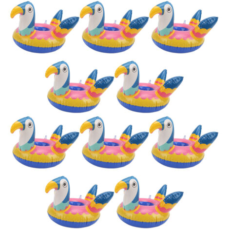 10 pièces Porte-gobelet Gonflable pour Piscine, Décorations Flottantes Amusantes pour Fête