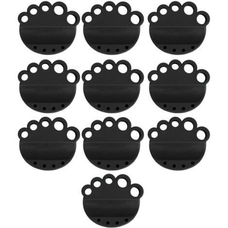 10 pièces Porte-gobelets en silicone lavable réutilisable stable portable pour pigments et encres noir