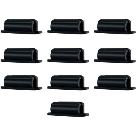 10 Pièces Porte-stylo Adhésif Clip Bureau Portable Support Crayon Noir pour École Maison