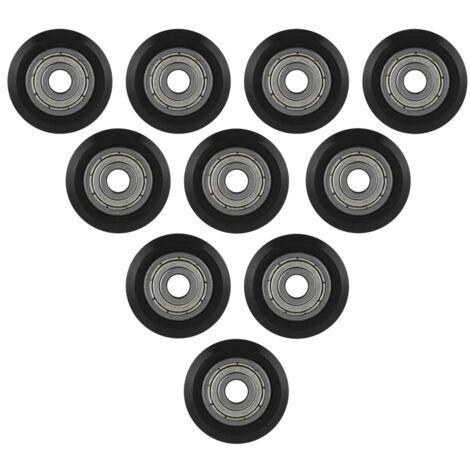 10 Pièces Poulie à Roue POM avec Roulements Alésage 5mm pour Imprimante 3D (Long)