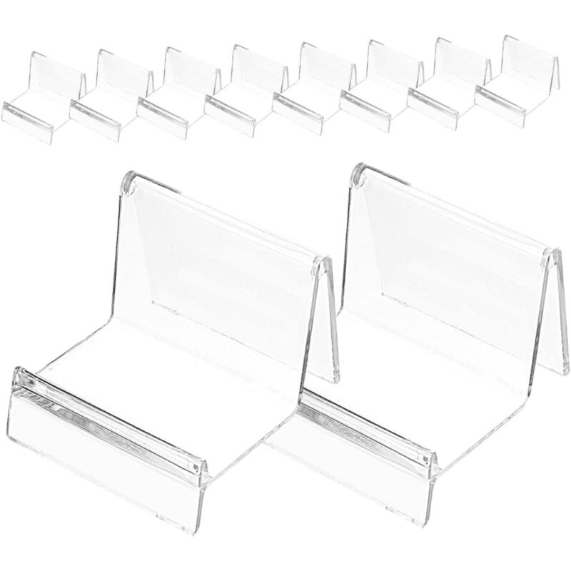 10 Pièces Présentoirs De Portefeuille Transparents Support De Cartes De