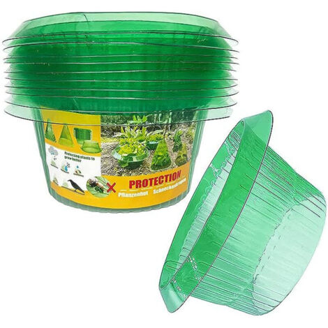 10 Pièces Protection Anti-escargots, Protections Anti-limaces, Protection Contre les Escargots, pour vos Plants de Salades et Choux - Protège Les Plantes Contre Les Animaux, Ø 24 cm