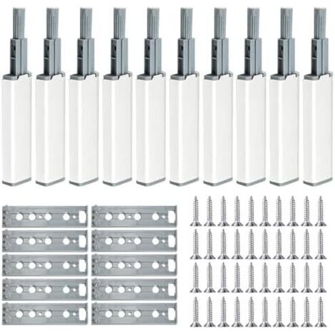 10 Pièces Push to Open Aimant Poussoir, Poussoir Porte Placard avec Une Simple Pression Pousse Lache Loquet Magnetique pour La de L'armoire Meuble Tiroir -