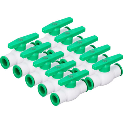 10 Pièces Raccord Rapide à Bille Droit PPR 20mm pour Installation de Plomberie Eau
