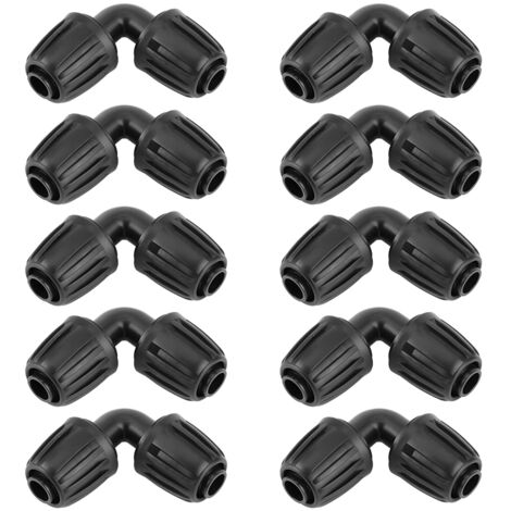 10 Pièces Raccords Coude POM pour Tuyau d'Arrosage Jardin, Accessoire d'Irrigation Agricole