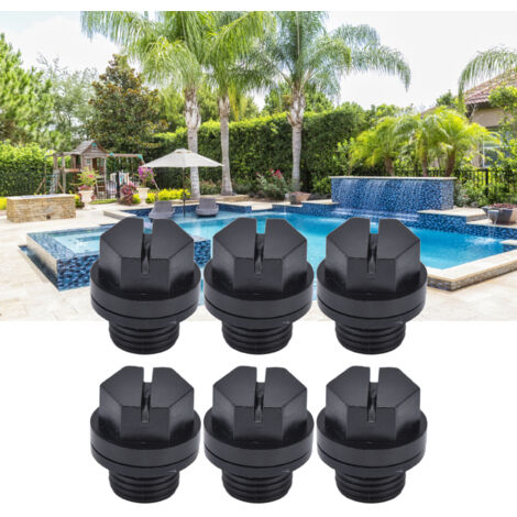 10 Pièces Raccords de Piscine G1/4 Filetage Extérieur Bouchon de Vidange 1/4" Compatible avec Filtres CL Série