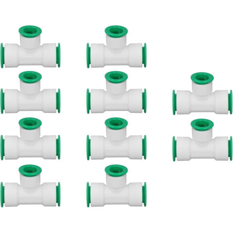 10 Pièces Raccords en T Réducteurs PPR, Jonction Rapide pour Tuyauterie d'Eau 32x25mm