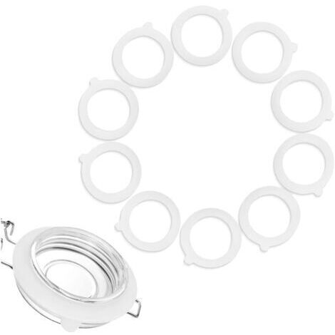 10 Pièces Rondelles, Joint Bocaux En Silicone, Interchangeables Joint Bocaux, Joints de Bocal en Silicone Universelles Convient aux Bocaux en Verre, Bocaux Scellés Faits Maison, etc