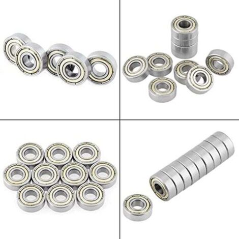 10 Pièces Roulement à Billes 696ZZ Acier Inoxydable 440C 6x15x5 mm