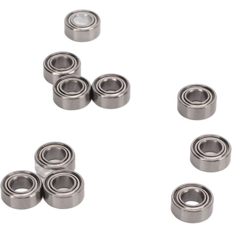10 Pièces Roulements à Billes RC 10x5x4mm Acier pour Modèles ZD Racing 10421 S, Kit Accessoires