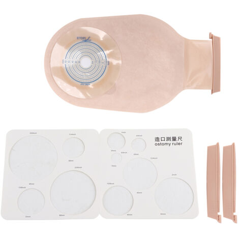 10 pièces Sac de Colostomie Jetable Doux pour la Peau, Poche Ouverte Stomisée Confortable