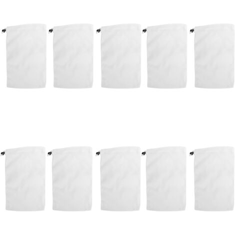 10 pièces sac de filet de nettoyage feuille poubelle attrape sacs filtrants à mailles fines pour aspirateur de piscine