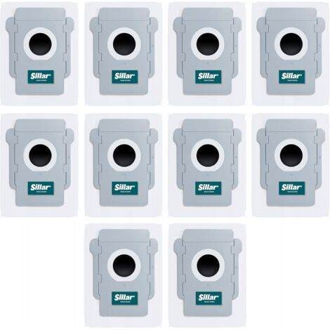 10 pièces Sacs d'aspirateur compatibles pour iRobot Roomba i3+ i4+ i5+ i6+ i7+ i8+ j7+ j9+ s9+ 10s, sacs à poussière de remplacement pour Roomba, pièce de rechange