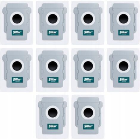 10 pièces Sacs d'aspirateur compatibles pour iRobot Roomba i3+ i4+ i5+ i6+ i7+ i8+ j7+ j9+ s9+ 10s, sacs à poussière de remplacement pour Roomba, pièce de rechange