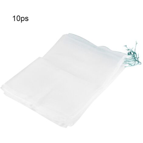 10 pièces sacs de Protection des fruits des plantes sac en filet à cordon contre les insectes nuisibles oiseau 4530cm