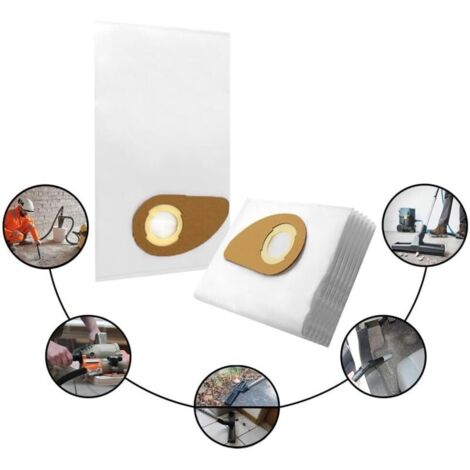 (10 pièces) Sacs de rechange compatibles avec les aspirateurs professionnels Nilfisk Buddy II 12 Prof/18 Prof.