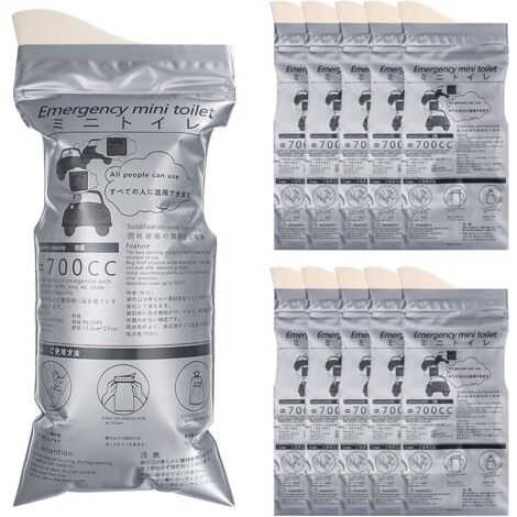 10 Pièces Sacs Urine, 700ML Urinoir Portable, Sacs a Vomi Voiture Toilette, Pee Sacs pour Hommes Femmes Enfants Camping