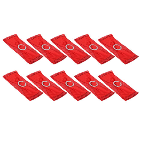 10 Pièces Sangle Élastique de Chaise Rouge avec Boucle Réglable pour Mariage et Événements