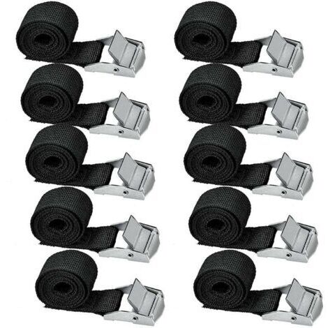 10 pièces sangles d'arrimage 200 cm Kit de fixation pour moto/voiture/porte-vélo sangles de serrage charge maximale 500 kg