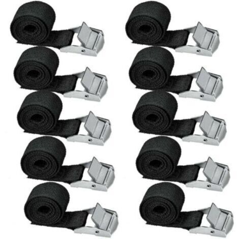 10 pièces sangles d'arrimage 200 cm Kit de fixation pour moto/voiture/porte-vélo sangles de serrage charge maximale 500 kg
